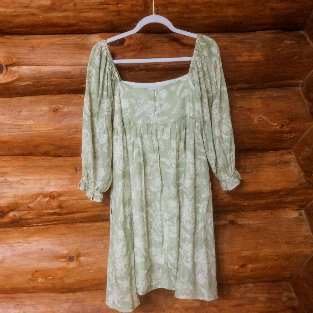 Sweet Lemon Boho Floral Print Milkmaid Flowy Feminine Dress Size Medium - Picture 2 of 5